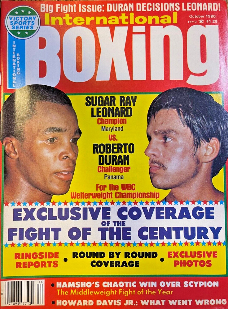 Internation Boxing October 1980 Sugar Ray Robinson Cover Roberto Duran