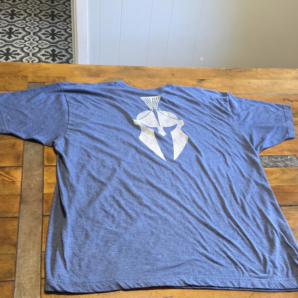 KRYPTEK Spartan Helmet Graphic T-Shirt XXL Grey Tactical Back Print 2XL Tee