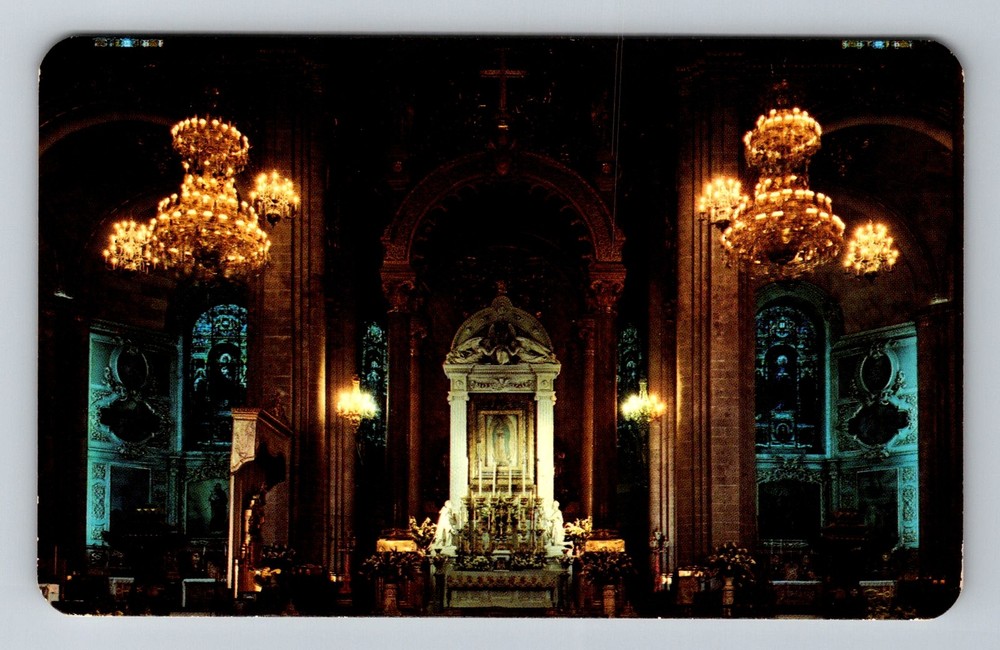 Mexico- Guadalupe Altar Basilica Virgin Of Guadalupe Shrine Old Vintage Postcard