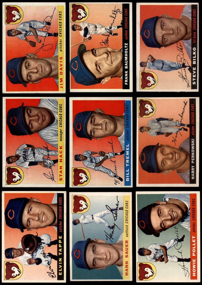 1955 Topps Chicago Cubs Near Team Set 5 - EX 7217229 (9 / 12 cards)