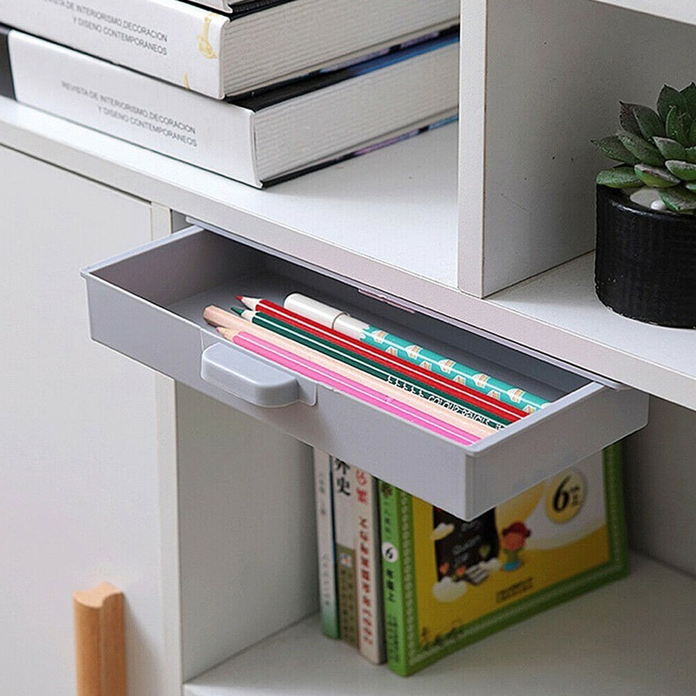 Storage Under Desk Drawer Organizer ABS Accommodate Dust-proof For Office-image