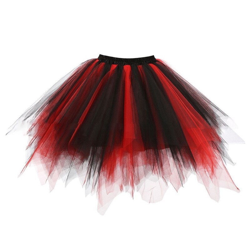Vintage Candy Color Layered Bubble Petticoat Short Skirt for Women