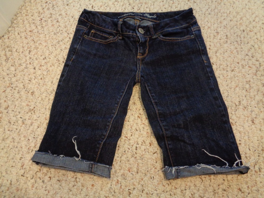 Women's Jr's AMERICAN EAGLE jean stretch bermuda shorts, 0