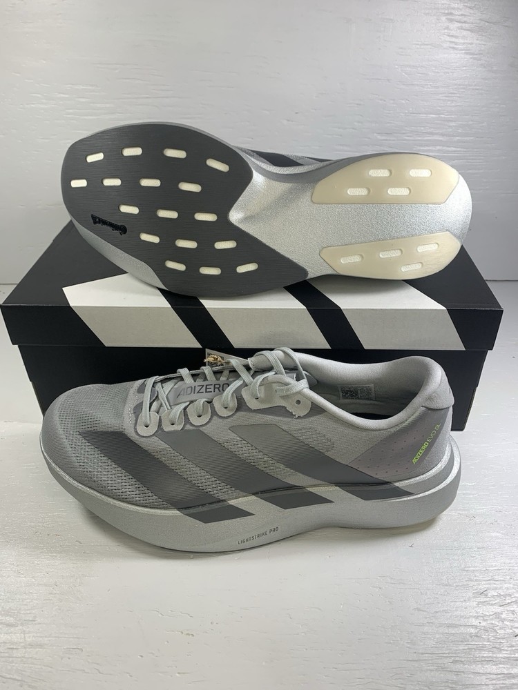 Size 10 - Adidas Adizero Evo SL (Silver/Gray) Men's Running Shoes