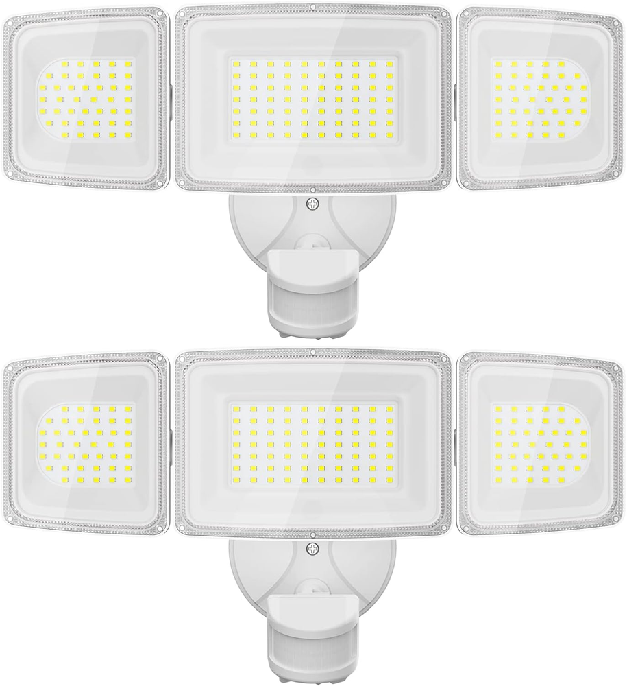 2 Pack 100W LED Security Lights Motion Sensor Outdoor, 9000LM Super Bright Flood