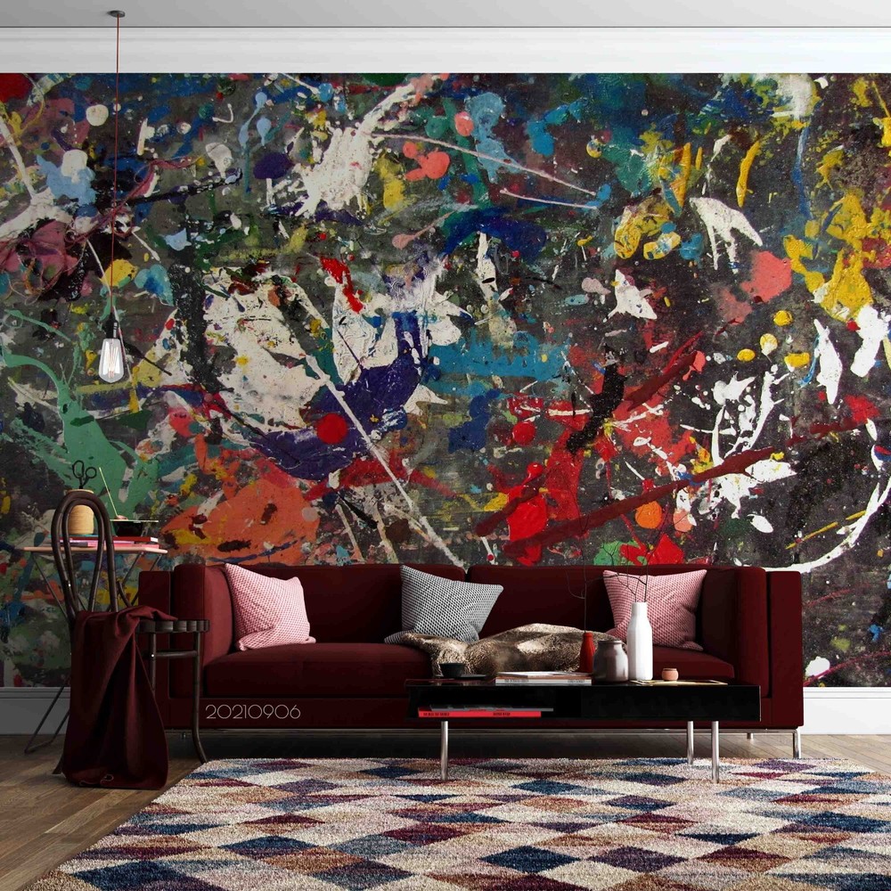 3D Abstract Color Graffiti Wall Murals Wallpaper Murals Wall Sticker