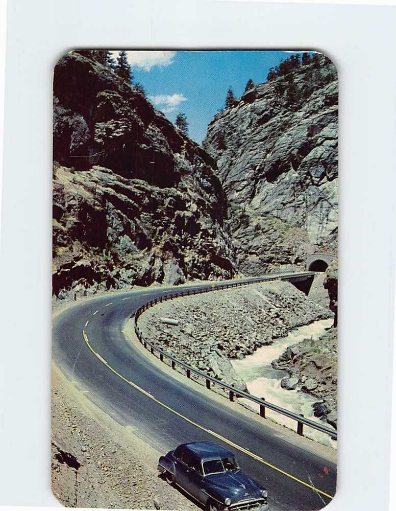 Postcard Scene In Clear Creek Canon On Highway Colorado