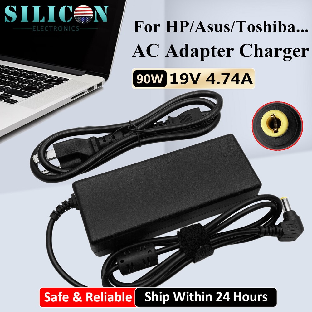 90W 19V 4.74A AC Adapter Battery Charger Power for Toshiba PA3165U-1ACA Laptop
