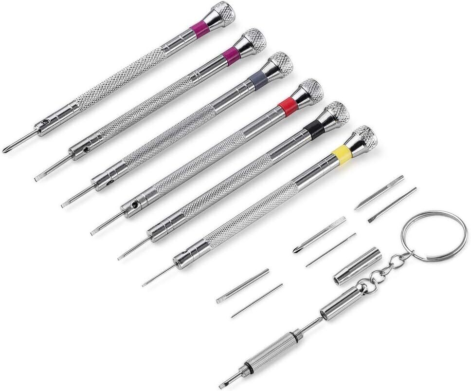 Premium Micro Precision Screwdriver Set with 0.8-1.6mm Blades & Extra Replacements