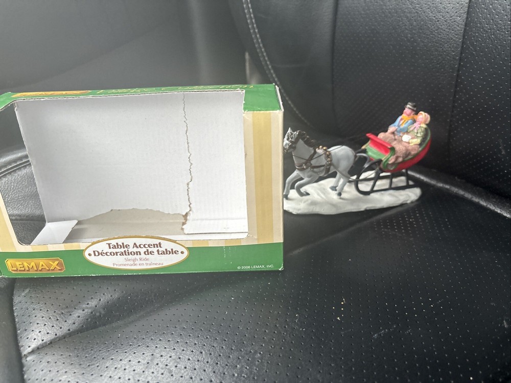 LEMAX Christmas Village Collection Sleigh Ride Table Accent 2006 - 63571-image