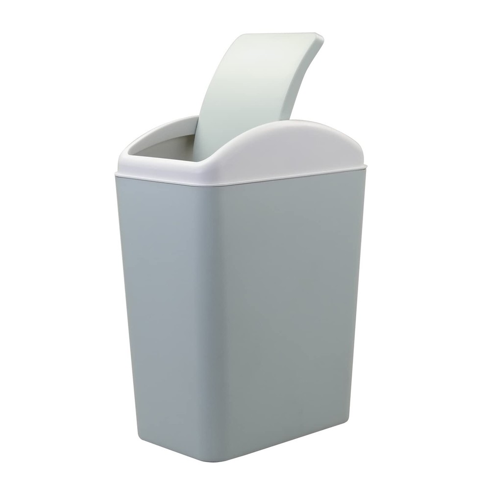 1 Pack Plastic Waste Can, Garbage Can with Swing Lid, 4.5 Gallon Kitchen Tras...
