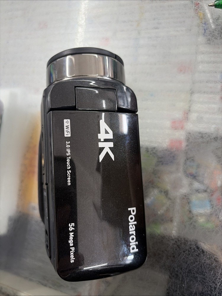 Polaroid 4K 18X Zoom Touch Screen Wi-Fi Camcorder - Black Untested