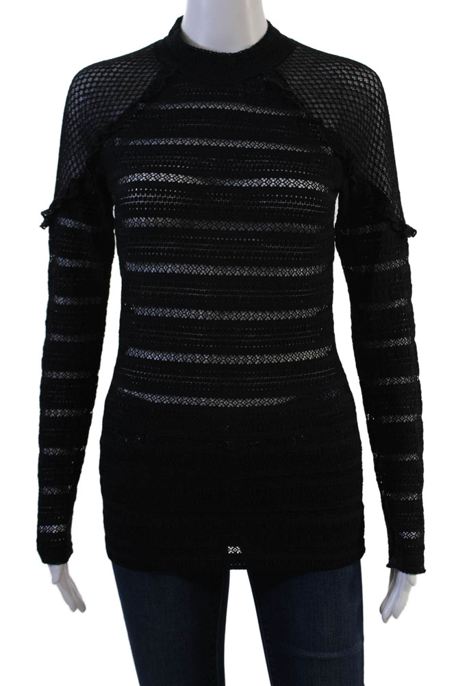 Night Cap Unisex Gothic Black Striped Pullover Sweater Size 3Free Shipping in US $100+ Orders | $6.95 Orders Below