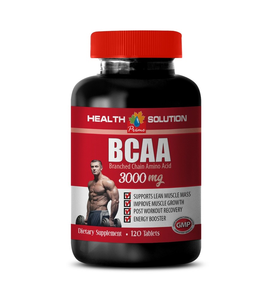 bodybuilding supplement - BCAA 3000mg 1 Bottle - natural energy 120 Tablets