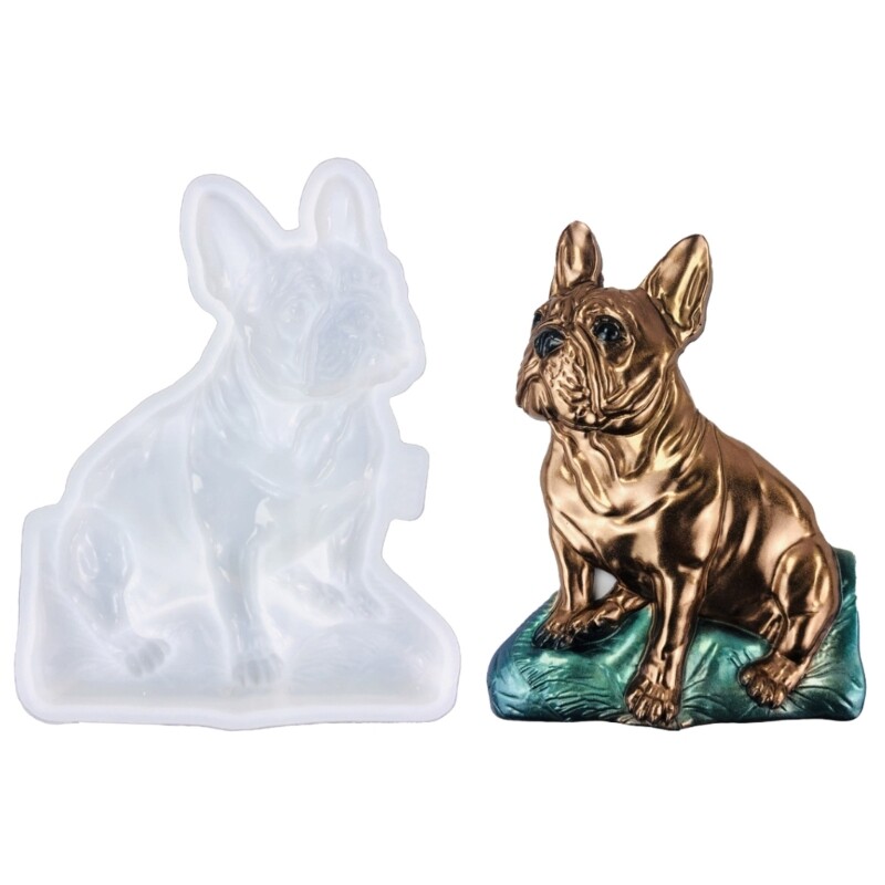 Dog Silicone Molds 3D Animal Resin Mold Large Dog Statue Making Epoxy Casting