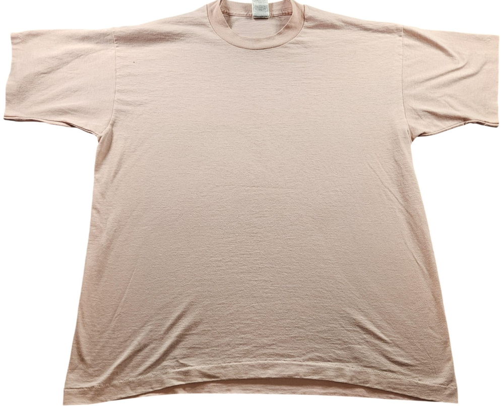 Vintage Fruit Of The Loom Shirt Mens Extra Large Pink Blank Best Made USA 80s