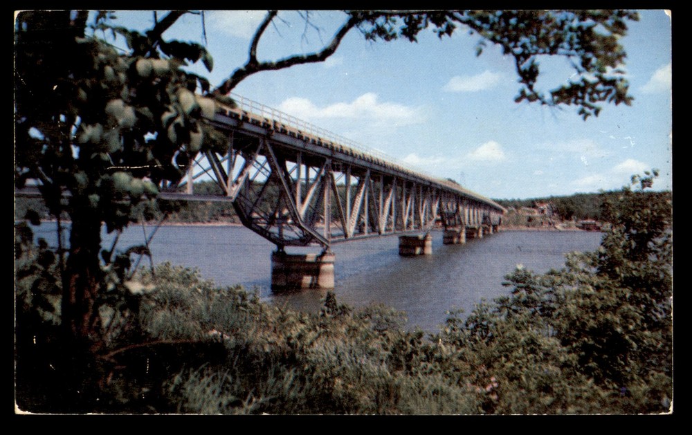 Postcard Grand Glaize Bridge over Lake of the Ozarks MO