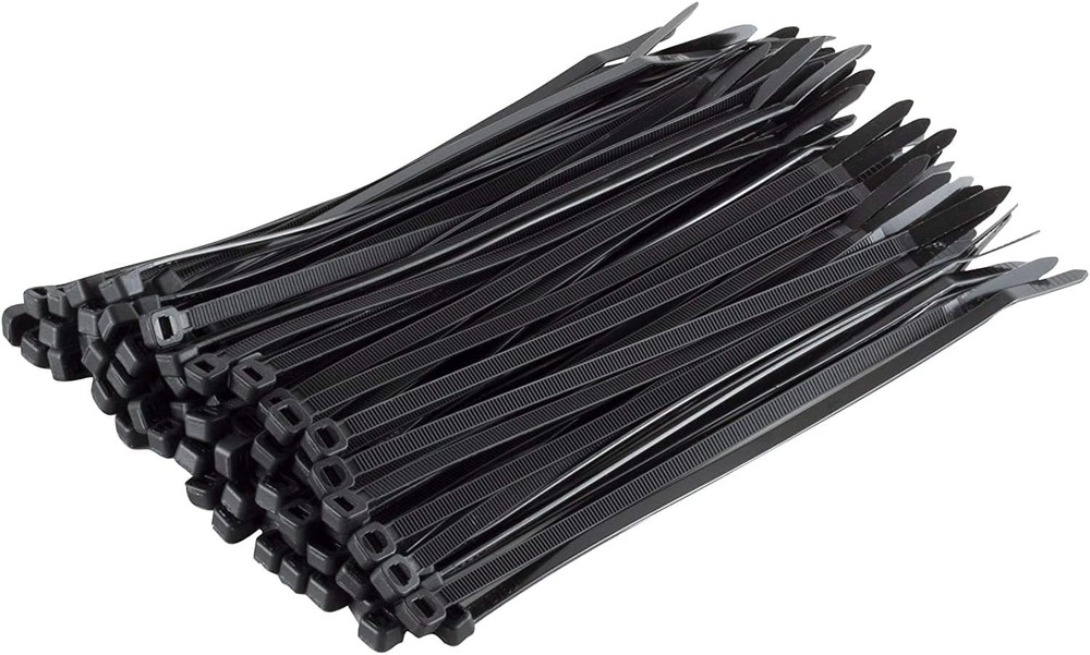 2000-Pack 8-Inch Black Heavy Duty UV-Resistant Self-Locking Zip Ties