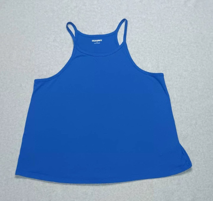 Old Navy Spaghetti Strap Tank Top Womens Size M Blue Athletic Sporty Workout