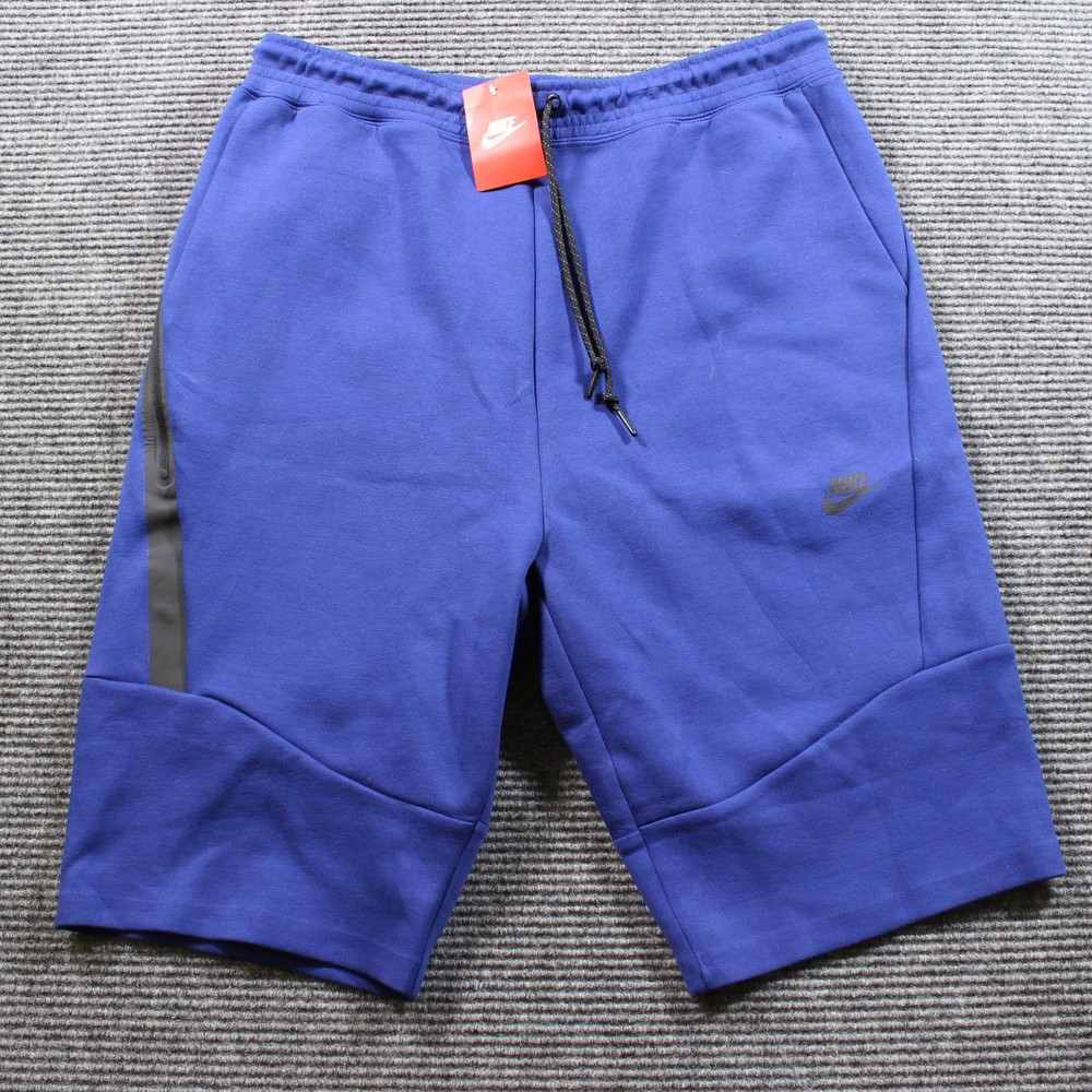 Nike Shorts Men's XL Blue Tapered Tech Fleece Zip Pockets NWT