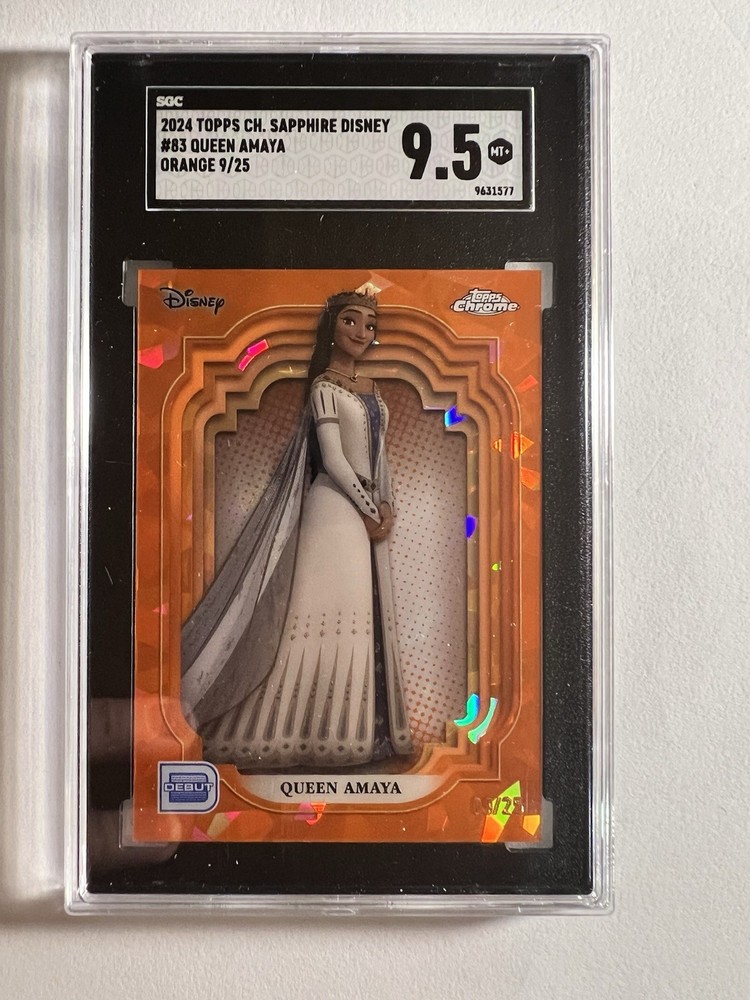 2024 Topps Chrome Disney Sapphire Queen Amaya Orange /25 SGC 9.5 MINT+