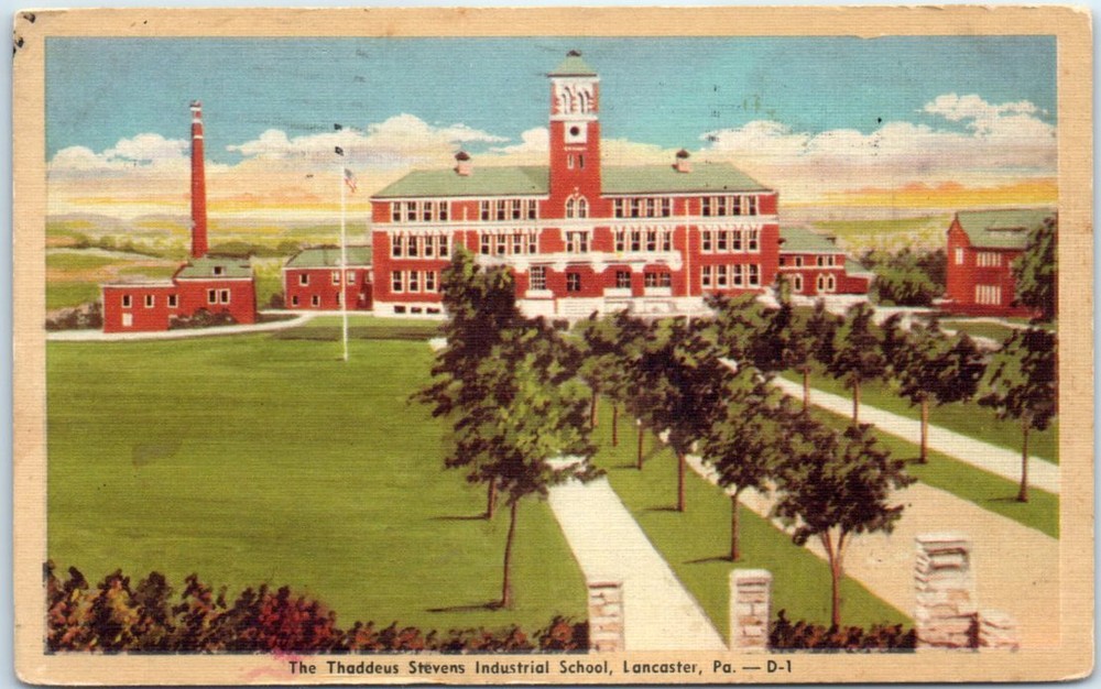 Postcard - The Thaddeus Stevens Industrial School - Lancaster, Pennsylvania