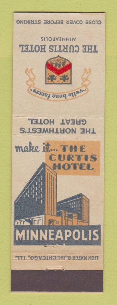 Matchbook Cover - Curtis Hotel Minneapolis MN