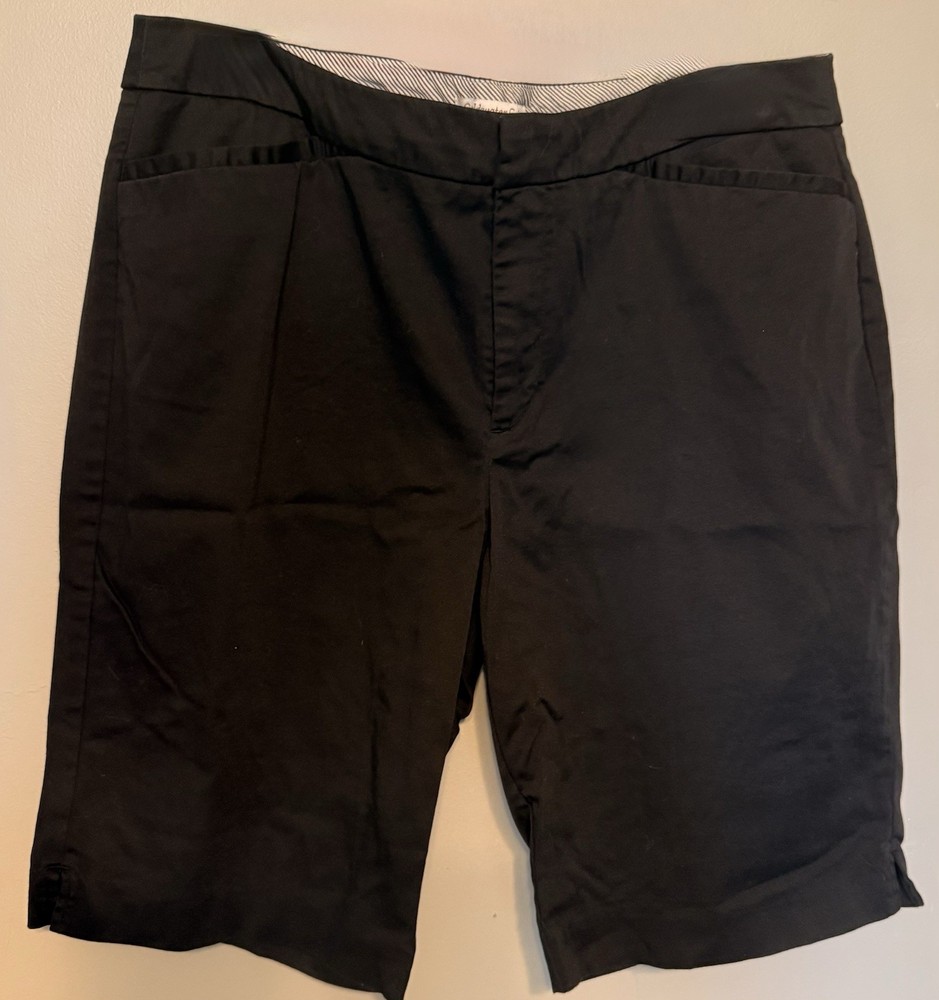 Coldwater Creek Natural Fit Black Shorts Womens Size 12 Euc