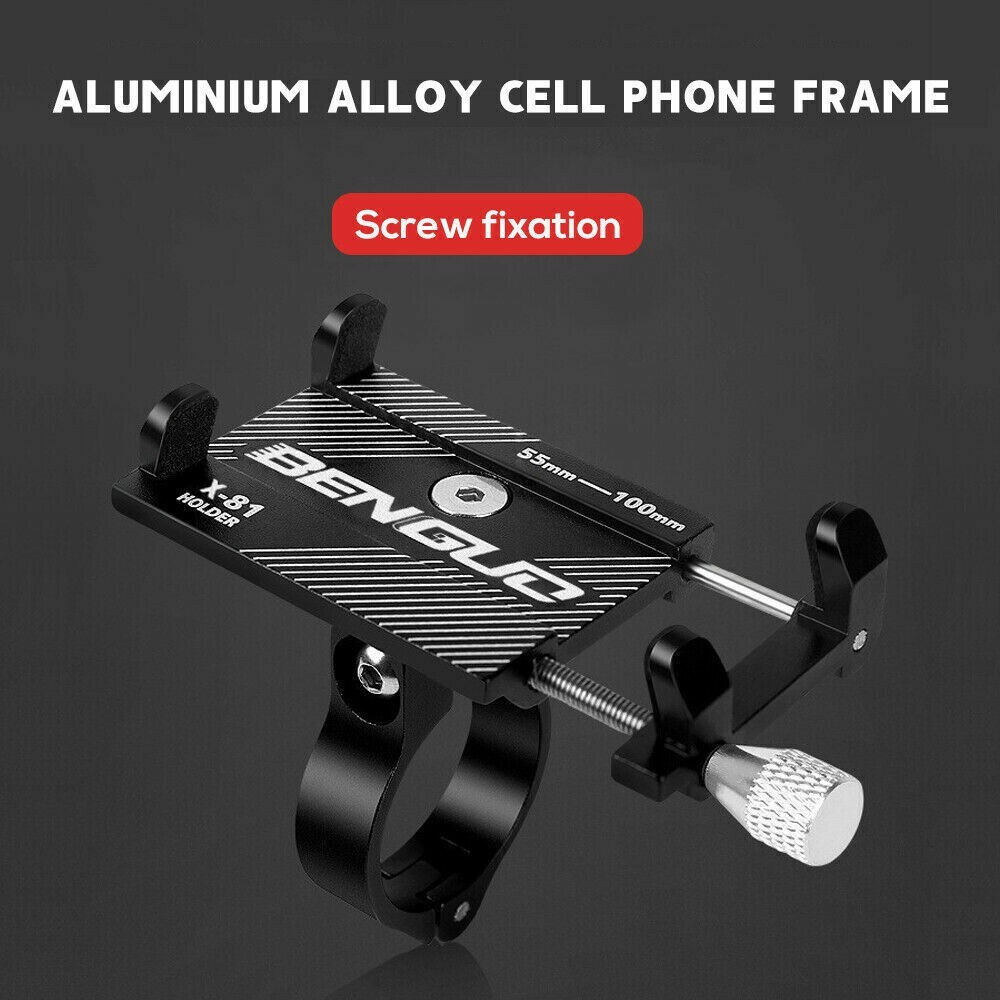 Adjustable alloy phone holder, anti-slip, mobile phone holder for bike，universal