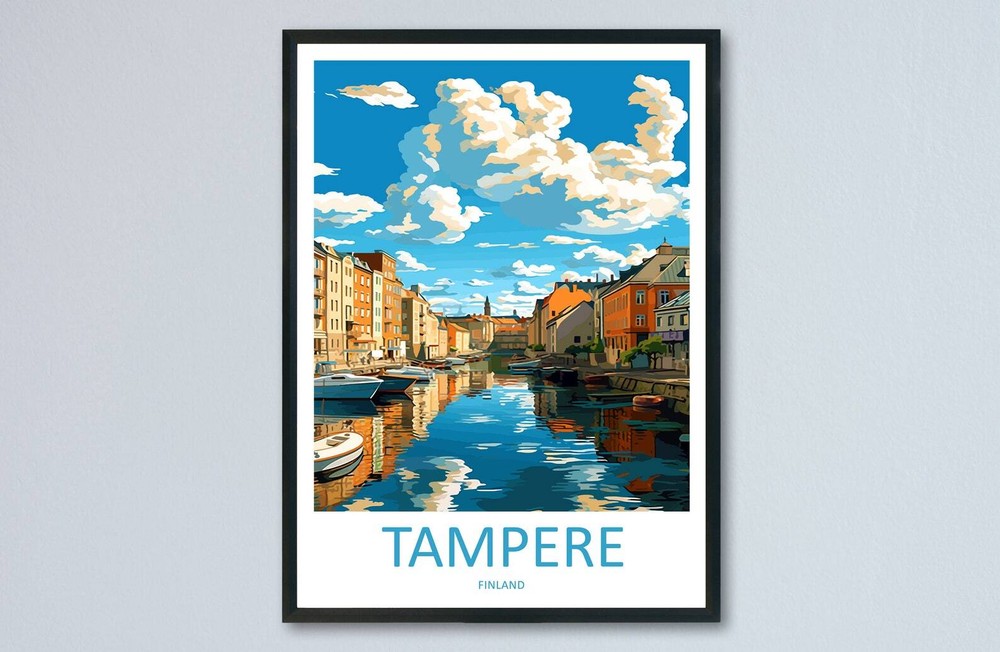 Tampere Travel Print Wall Art Tampere Wall Hanging Home Decor Tampere Gift Art