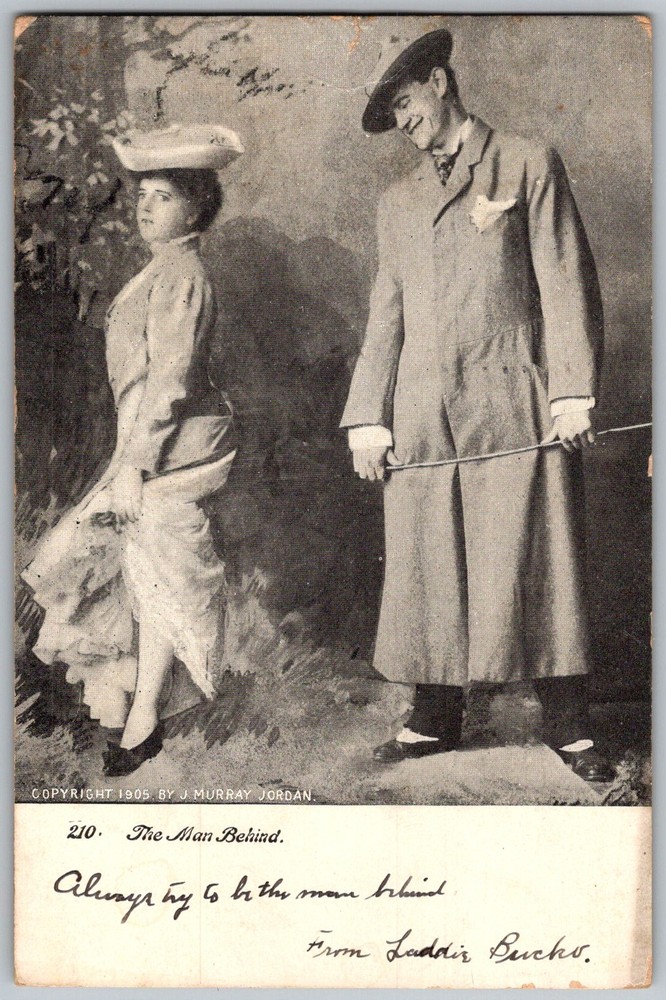 Antique Postcard The Man Behind Philadelphia, PA 1900s