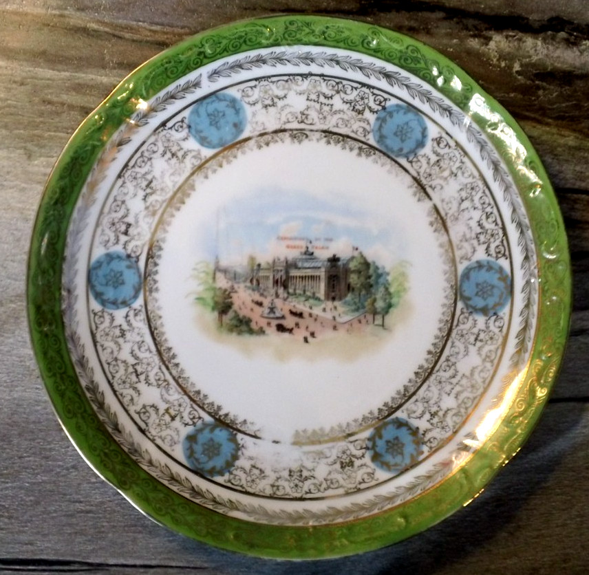 Vintage Universal Exposition De 1900 Grand Palais Souvenir Plate. Rare!
