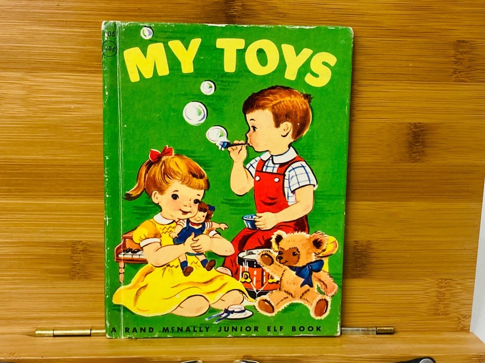 Vintage 1955 Rand McNally My Toys 8051 - Junior Elf Book - Green