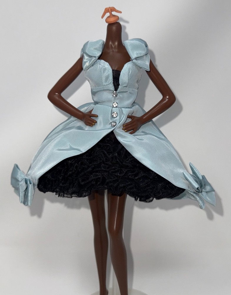 Barbie Silkstone Fashion Model Doll #3 Petticoat Perfection Outfit Blue Dress