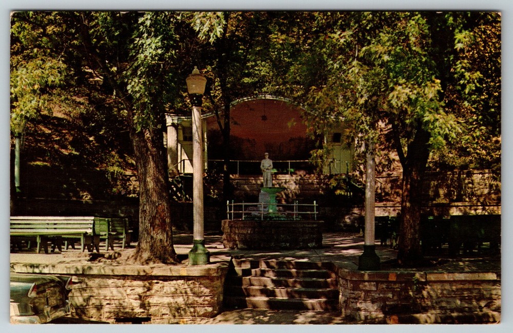 Basin Spring Park Eureka Springs Arkansas Ozarks Vtg Postcard
