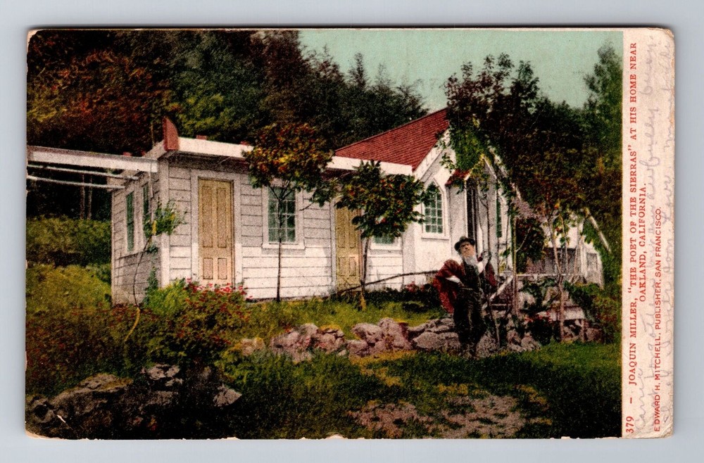 Oakland CA-California, Joaquin Miller at Home, Antique Vintage Souvenir Postcard