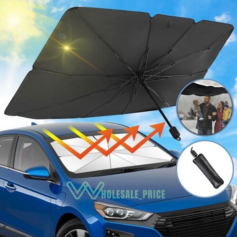 Foldable UV Windshield Car Parasol with Thermal Insulation and Sun Protection-image