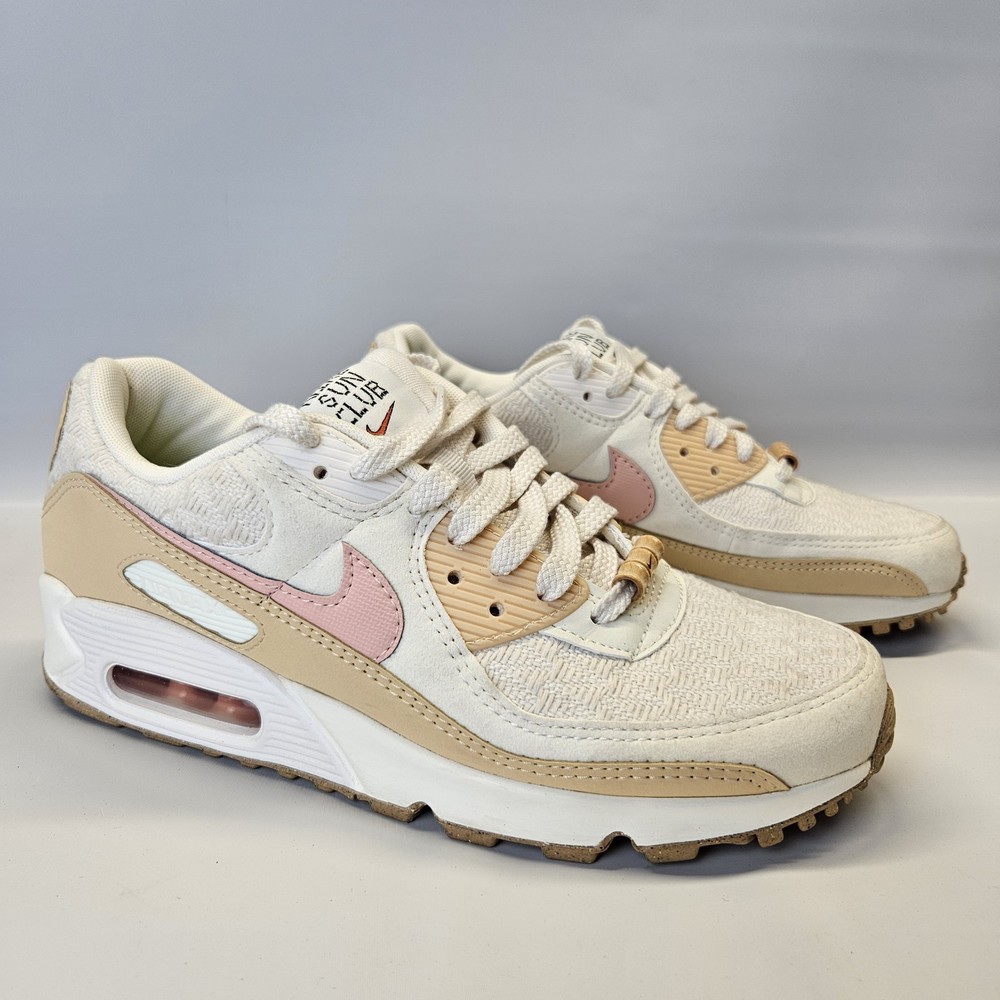 Nike Air Max 90 SE Womens 9 Sun Club Tan White Beige Sneakers DJ9997 101