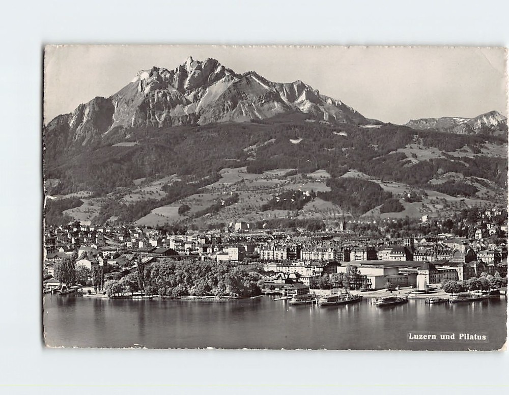 Postcard Lucerne and Mount Pilatus Lucerne Switzerland