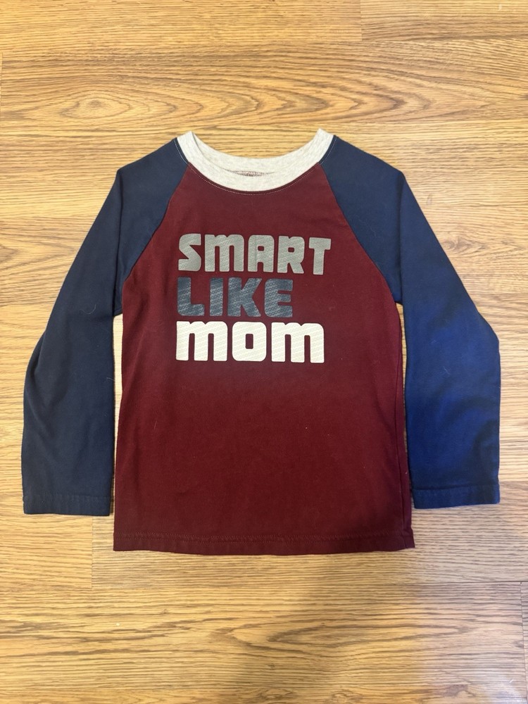 Garanimals Long Sleeve Smart Like Mom Blue Red Size 5T