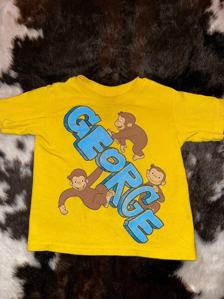 Curious George PBS T-SHIRT / Kids Youth T-Shirt Size 2t Bright yellow