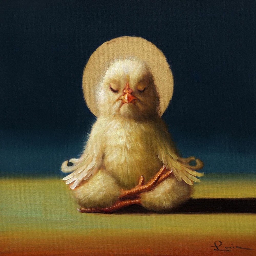 Wall Art Print Yoga Chick Half Lotus by Lucia Heffernan, 30