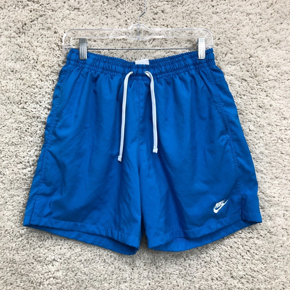 Nike Shorts Medium Adult Blue Swoosh Athletic Lined Performance Training Mens M