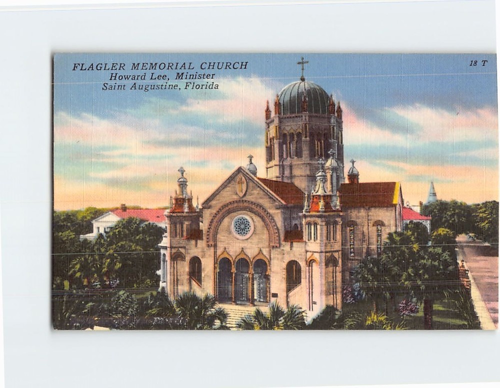 Postcard Flagler Memorial Presbyterian Church St. Augustine Florida USA