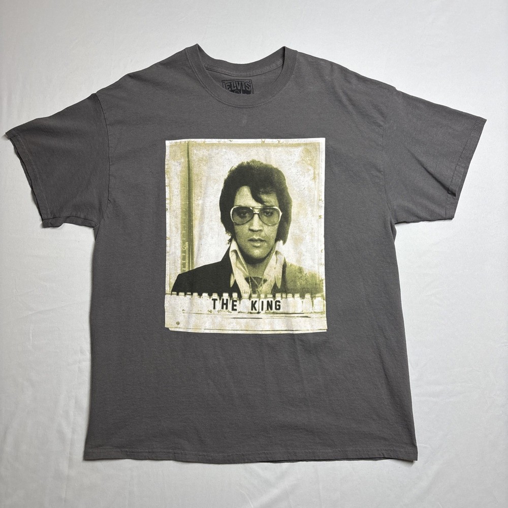 Original Elvis Presley Signature The King Short Sleeve Graphic T-Shirt Unisex XL