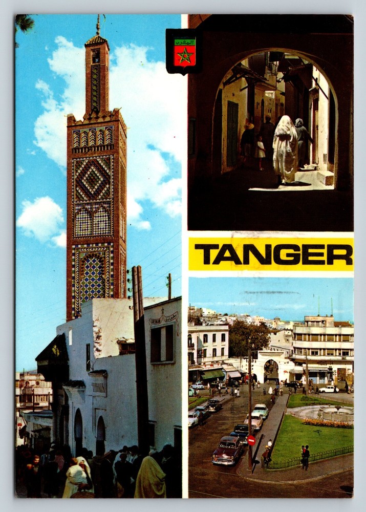 c1981 City View of Tanger, Morocco Old Cars 4x6