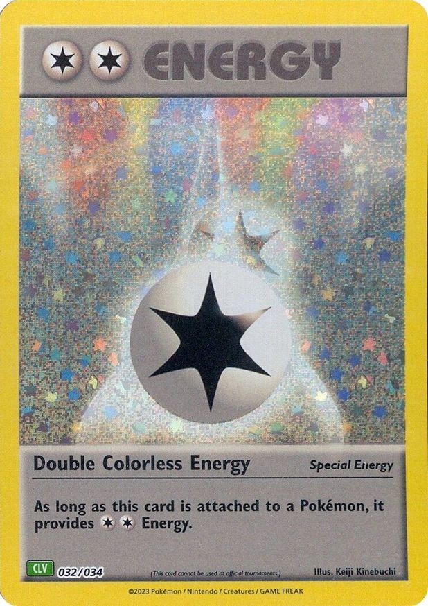 Pokemon Double Colorless Energy (CLV) (32/102) Trading Card Game Classic NM HOLO