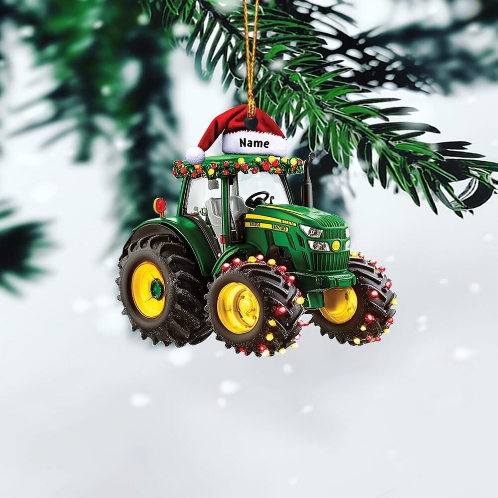 Tractor Christmas Ornament  Farmhouse Christmas Ornament  Farmer Ornament Gift