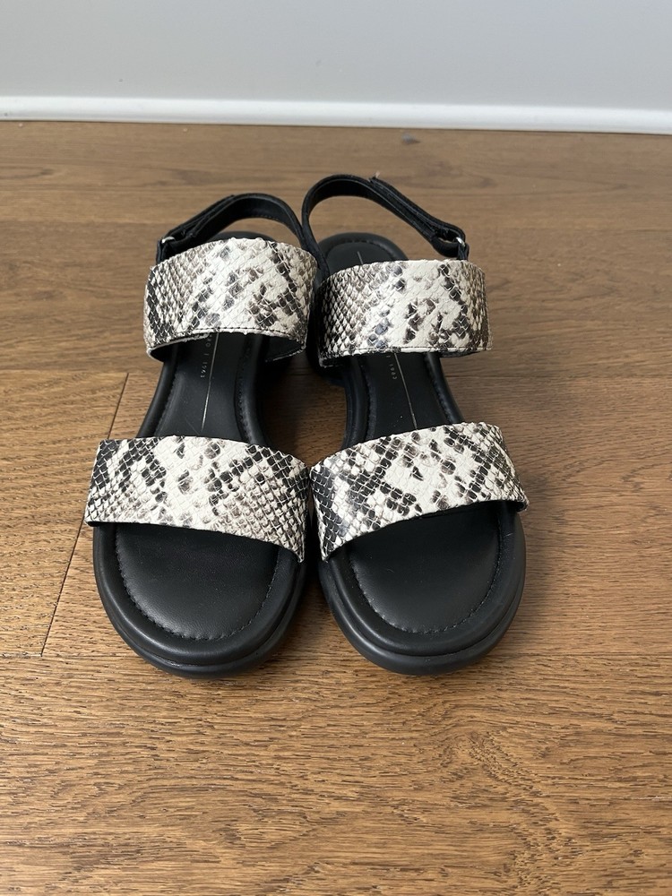 ECCO Sculpted LX 35 Womens Leather Sandals EU 41 Snakeskin Print