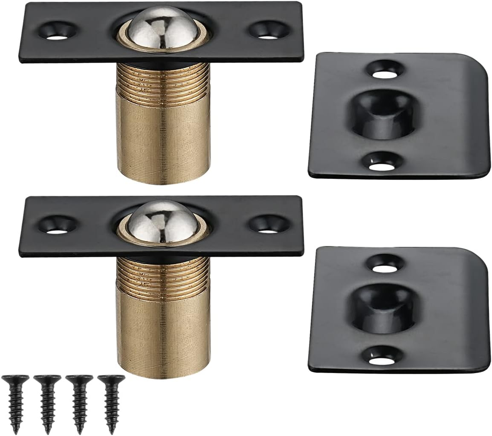 JQK Adjustable Stainless Steel Closet Door Ball Catch Hardware with Strik